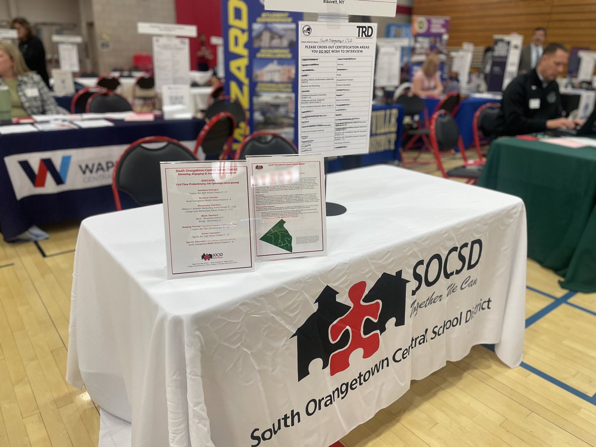@southorangentown is actively recruiting - with visits at <a href="/newpaltz/">SUNY New Paltz</a> for the Mid-Hudson Educator Recruitment Fair, <a href="/suny_cortland/">SUNY Cortland</a> for the Central New York Teacher Recruitment Fair, and the Annual Lower Hudson Council for School Personnel Administrators Virtual Educator Job Fair.