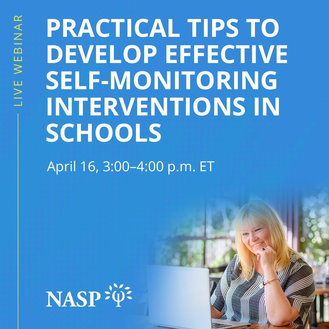 Register for this upcoming webinar. This session will unpack the benefits of effective self-management interventions in the schools, emphasizing practical tools to implement self-monitoring interventions with students demonstrating challenging behaviors. buff.ly/JVZ4Z4o