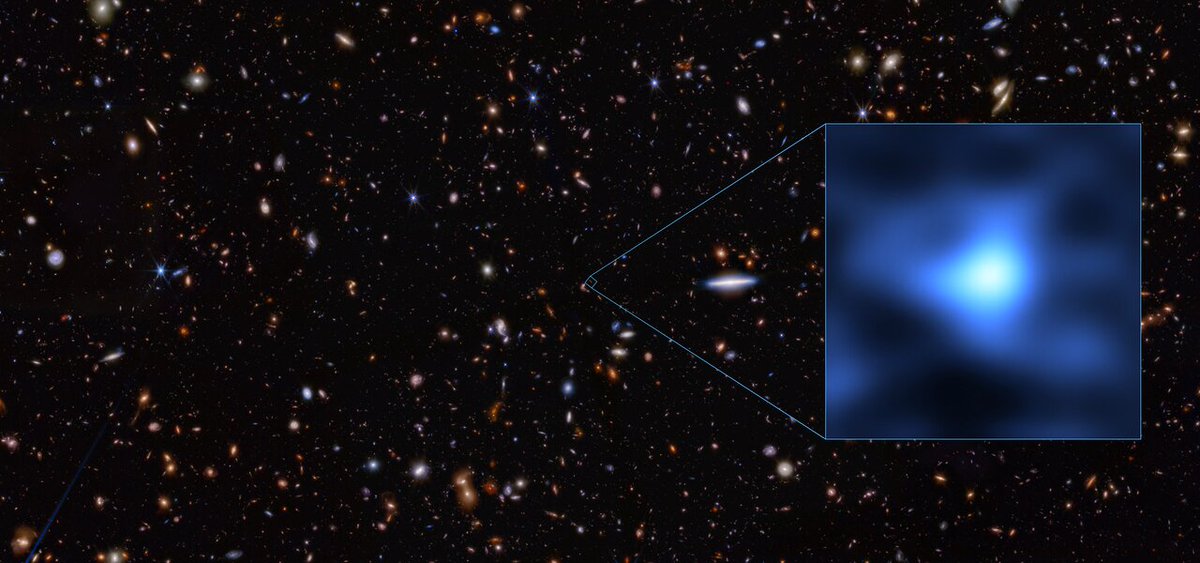 ESO (@eso) on Twitter photo 📣 Using <a href="/almaobs/">ALMA Observatory📡</a> 📡, in which ESO is a partner, astronomers have discovered oxygen in the most distant known galaxy!
This record-breaking detection is making scientists rethink how quickly galaxies formed in the early Universe 🤔
Read more: eso.org/public/news/es… 📣 Using <a href="/almaobs/">ALMA Observatory📡</a> 📡, in which ESO is a partner, astronomers have discovered oxygen in the most distant known galaxy!
This record-breaking detection is making scientists rethink how quickly galaxies formed in the early Universe 🤔
Read more: eso.org/public/news/es…