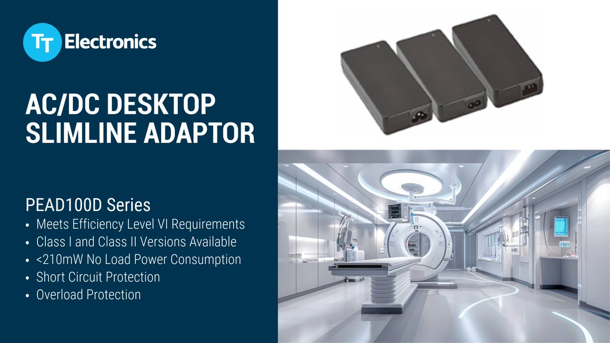 Our medical desktop adapters prioritize safety, quality, and reliability. We offer tailored and customized solutions through a dedicated team of experts.

Check out our entire desktop power supply portfolio: hubs.ly/Q03cF6p00