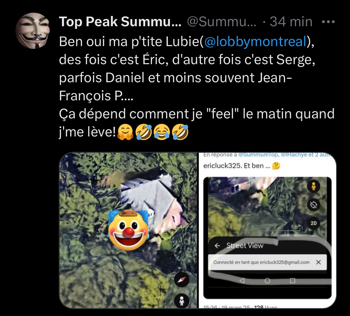 ThewatchF's tweet image. Eric (Lachance 🤔) qui essaie de se sortir de la marde.
Trop drôle! 🤭