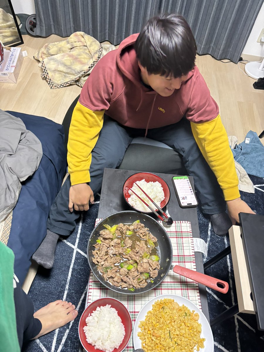 4回生に飯を食わせている
#アメフト部
#まかない