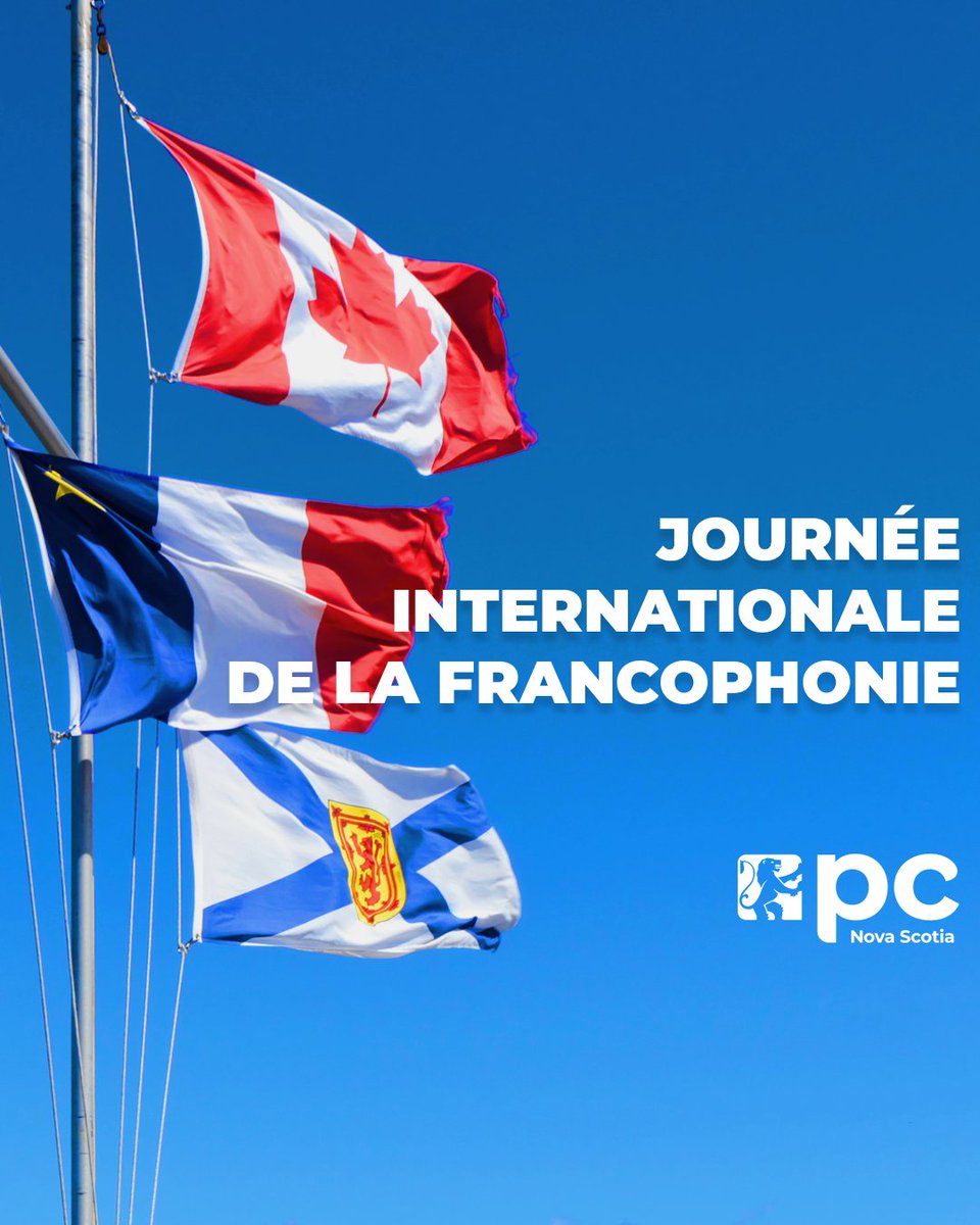 nspc's tweet photo. Happy International Francophonie Day / Journée internationale de la Francophonie! French language and culture have helped shape Nova Scotia, and their influence continues to grow. Today, we recognize and celebrate our vibrant francophone communities. Bonne journée à tous! https://t.co/e5aPTAzQk0