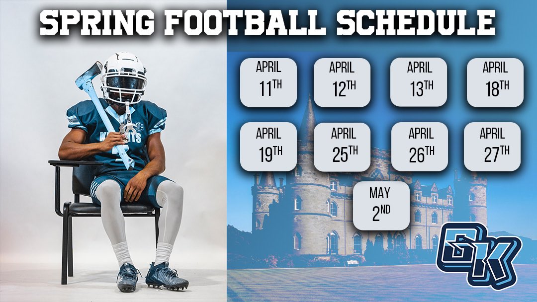 Come check out the Knights this Spring !!! Spring will be May 3rd ❕#SetTheStandard🔵⚔️