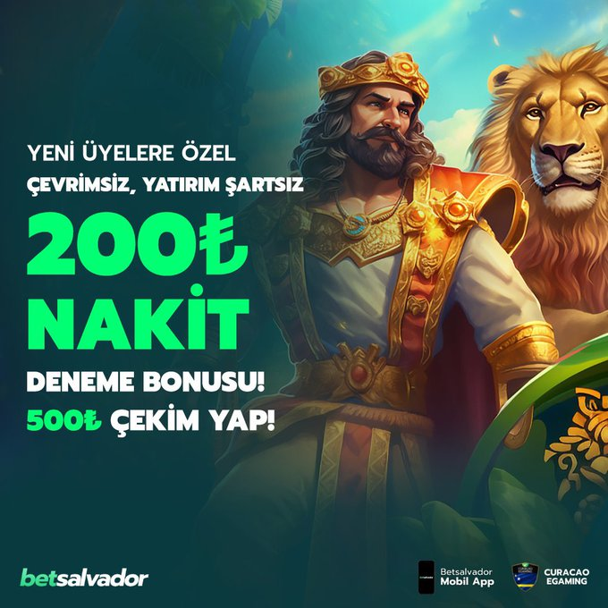 #BetSalvador'da Yeni Üyelere Özel 200TL Deneme Bonusu Fırsatı!

İlk Üç Yatırımınıza Özel toplamda 10.000 ₺  Yatırım Bonusumuzdan  Faydalanın!

 500TL ve Üzeri Yatırımınıza Hediye Freespinler Sizi Bekliyor!
cutt.ly/BetsalvadorGir…