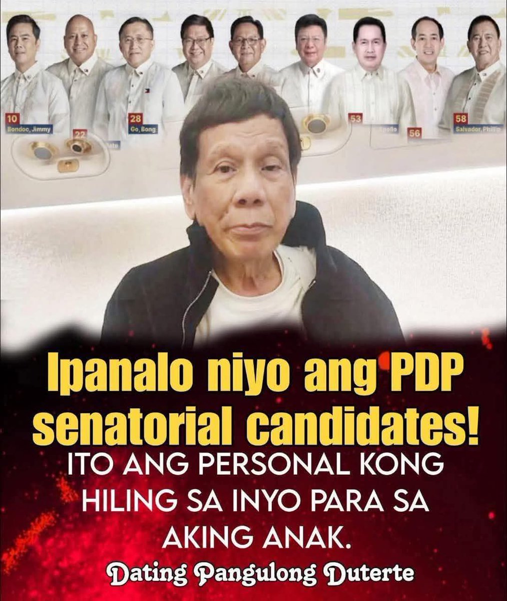 Gerbi_23's tweet photo. Ito nalang ang pagasa natin.

Vote Straight TEAM DUTERTE PDP LABAN sa Mayo eleksyon.
👊🦅💚 https://t.co/MRytQNXOZQ