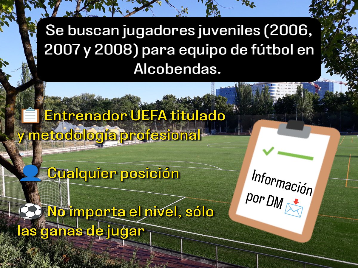 🚨 URGENTE 🚨

👤 Oferta especial a jugadores sin equipo o que necesiten un cambio de aires por falta de minutos.

🪪 Inscripción en Federación inmediata.

📑 Oferta abierta también a Cadetes de segundo año. 

🔄 Se agradece difusión.
