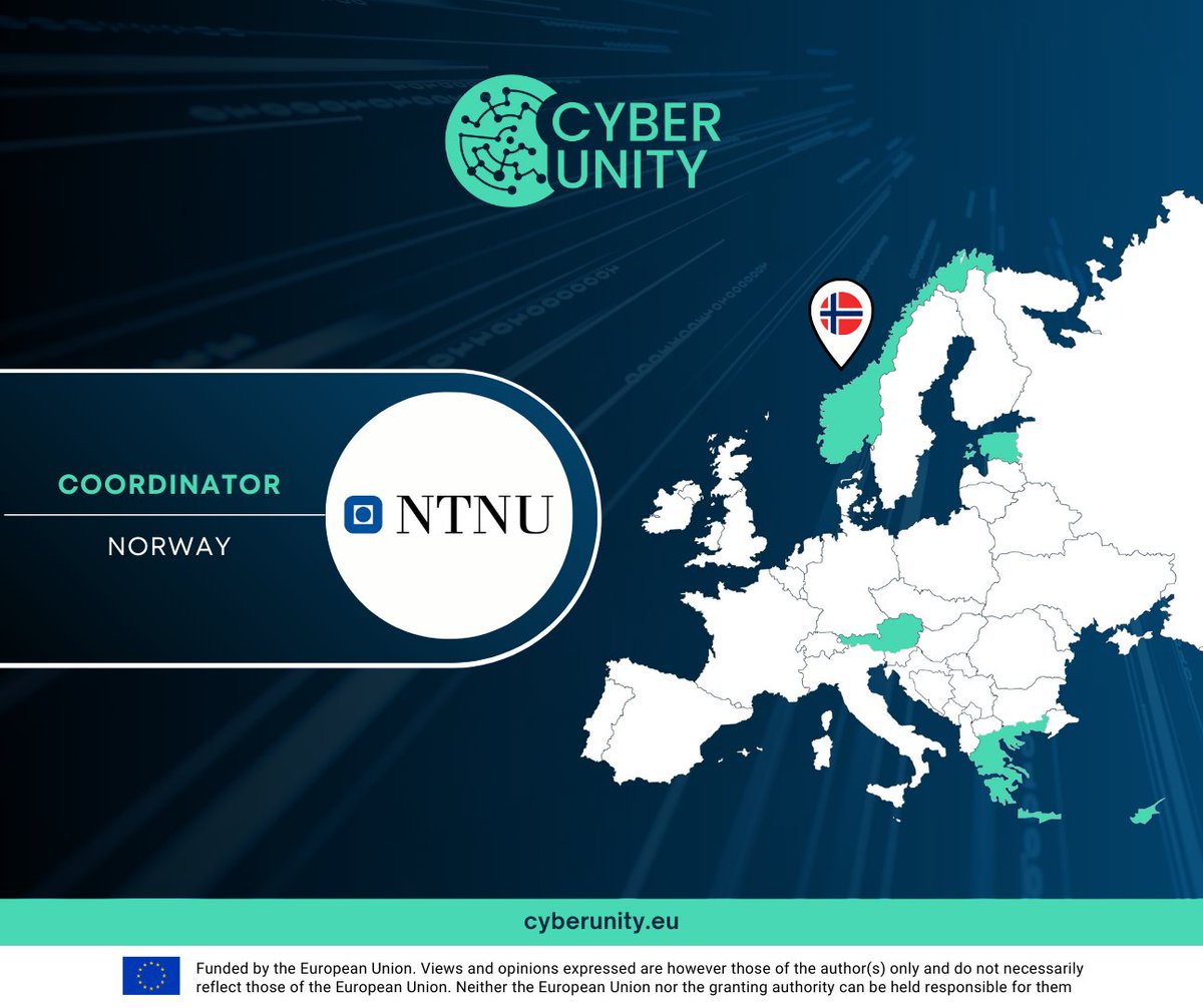 🚀 Introducing our Project Coordinator: #NTNU 

The Norwegian University of Science and Technology (NTNU) is the leading force behind CYBERUNITY, driving the project with strategic vision and leadership. 

#CYBERUNITY #Innovation #CyberSecurity #CRaaS #ProjectCoordinator
