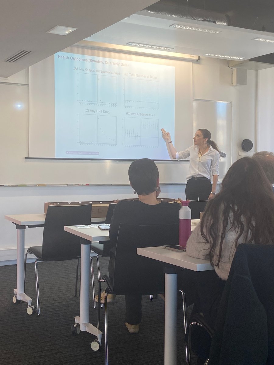 Elena-Stancanelli-France (@elenastancanel1) on Twitter photo Gabriella Conti (UCL) giving an amazing talk at the Paris School of Economics labour & public economics seminar on her study of the Menopause Penalty with Swedish and Norwegian admin register data and TV shows informational shocks! <a href="/Gabri_EllaConti/">Gabriella Conti</a> Gabriella Conti (UCL) giving an amazing talk at the Paris School of Economics labour & public economics seminar on her study of the Menopause Penalty with Swedish and Norwegian admin register data and TV shows informational shocks! <a href="/Gabri_EllaConti/">Gabriella Conti</a>