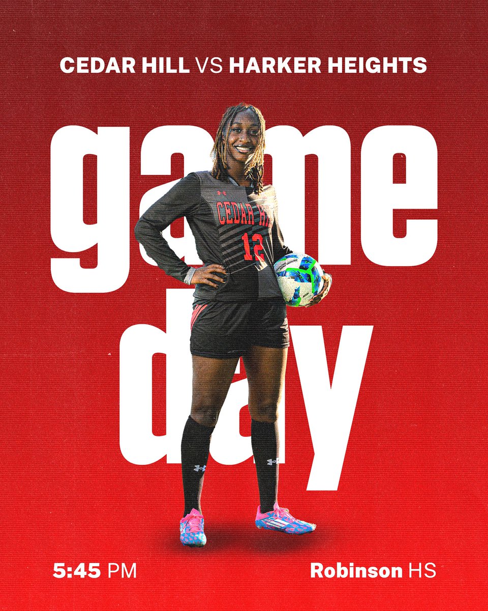 Cedar Hill Longhorns (@chlonghorns) on Twitter photo Bi- District Round - Cedar Hill vs Harker Heights 3.20.25 @ Robindon HS @ 5:45 $6 adults $4 students (Cash Only)
Come Early, Wear Red & Be Loud
<a href="/CHWomensSoccer/">CH Women's Soccer</a> <a href="/cedarhillisd/">Cedar Hill ISD</a> <a href="/RecruitTheHill1/">Recruit The Hill</a> <a href="/geraldhudson/">Dr. Gerald B. Hudson</a> Bi- District Round - Cedar Hill vs Harker Heights 3.20.25 @ Robindon HS @ 5:45 $6 adults $4 students (Cash Only)
Come Early, Wear Red & Be Loud
<a href="/CHWomensSoccer/">CH Women's Soccer</a> <a href="/cedarhillisd/">Cedar Hill ISD</a> <a href="/RecruitTheHill1/">Recruit The Hill</a> <a href="/geraldhudson/">Dr. Gerald B. Hudson</a>