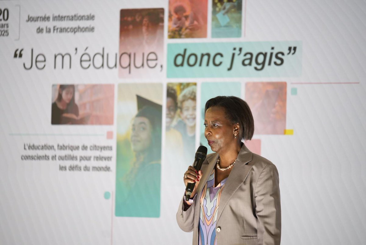 La Francophonie (@oifrancophonie) on Twitter photo Ouvrant la conversation-débat pour le #20mars, la Secrétaire générale de la #Francophonie, <a href="/LMushikiwabo/">Louise Mushikiwabo</a>, est revenu sur le choix de l’éducation comme thématique de la #JournéeDelaFrancophonie 2025, un enjeu au cœur des priorités de l’OIF. Elle a souligné que l’éducation, bien Ouvrant la conversation-débat pour le #20mars, la Secrétaire générale de la #Francophonie, <a href="/LMushikiwabo/">Louise Mushikiwabo</a>, est revenu sur le choix de l’éducation comme thématique de la #JournéeDelaFrancophonie 2025, un enjeu au cœur des priorités de l’OIF. Elle a souligné que l’éducation, bien