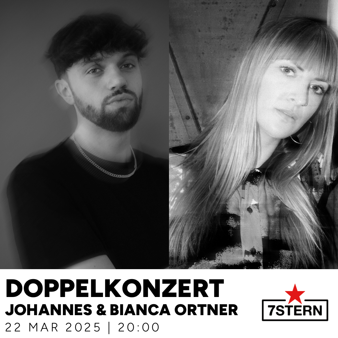 Am 22. März live im #7sternwohnzimmer:
Doppelkonzert mit Johannes &amp; Bianca Ortner
Infos &amp; Tickets: fb.me/e/4MTBjRRYp
#wien #vienna #livemusic #localculture