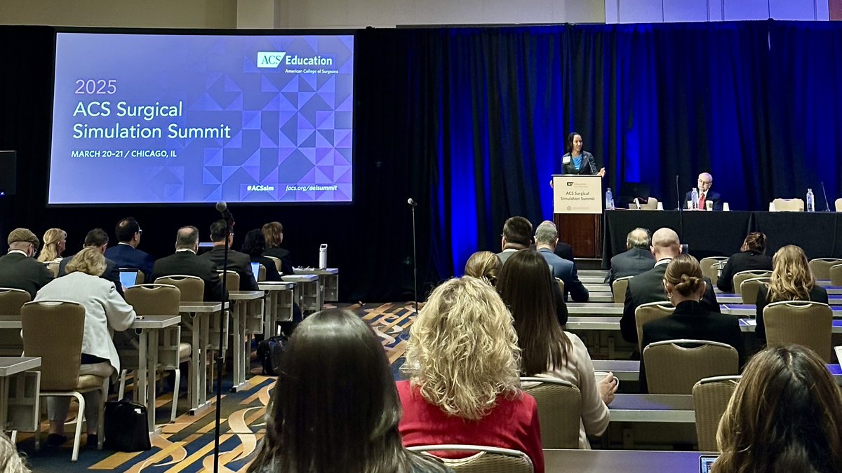 AmCollSurgeons's tweet photo. Good morning from the ACS Surgical Simulation Summit!
ACS Executive Director & CEO @pturnermd welcomes all of the surgical simulation professionals joining us on this snowy Chicago morning.
#ACSsim https://t.co/yOZu8CuZuE