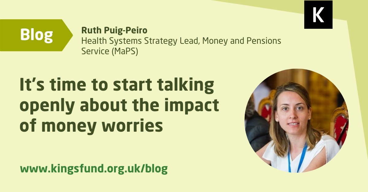 James Kelly (@jameske20793914) on Twitter photo In this article for the <a href="/TheKingsFund/">The King's Fund</a> our Health Systems Strategy Lead <a href="/ruthpuig/">Ruth Puig-Peiró</a> from <a href="/MoneyPensionsUK/">Money and Pensions Service (MaPS)</a> highlights the need to start talking openly about the impact of money worries. Please click on the link below to read Ruth's update. ⬇️
#Partnerships #Health #TalkMoney #Blog In this article for the <a href="/TheKingsFund/">The King's Fund</a> our Health Systems Strategy Lead <a href="/ruthpuig/">Ruth Puig-Peiró</a> from <a href="/MoneyPensionsUK/">Money and Pensions Service (MaPS)</a> highlights the need to start talking openly about the impact of money worries. Please click on the link below to read Ruth's update. ⬇️
#Partnerships #Health #TalkMoney #Blog
