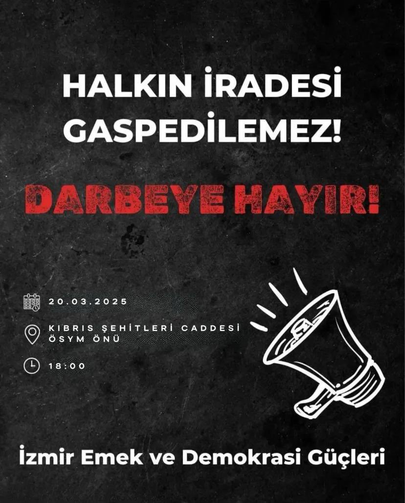 Halkın iradesi gaspedilemez! 

Gözaltı saldırılarına ve irade gaspına karşı bugün Kıbrıs Şehitleri Caddesi/ÖSYM önünde 18.00’da buluşuyoruz. #Sokağa