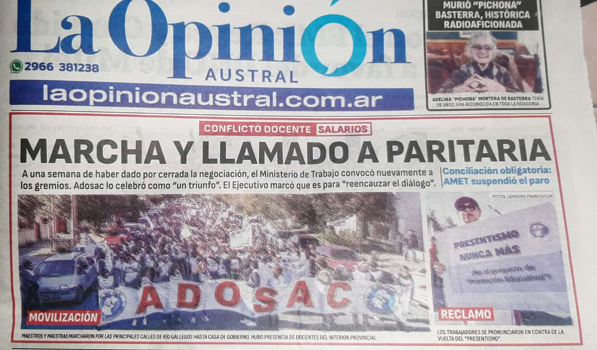 ADOSAC Provincial tweet media