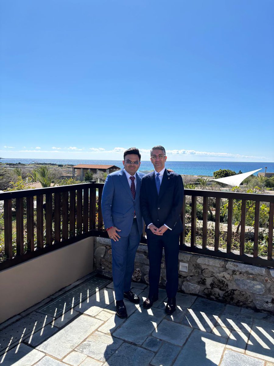 Abhinav A. Bindra OLY (@abhinav_bindra) on Twitter photo Great connecting with <a href="/ICC/">ICC</a> Chairman <a href="/JayShah/">Jay Shah</a> at the 144th IOC Session in Costa Navarino. His work on pay parity, launching a successful <a href="/wplt20/">Women's Premier League (WPL)</a>, and promoting age-group women's cricket in India is truly inspiring. Our discussion on the future of cricket and its global impact was Great connecting with <a href="/ICC/">ICC</a> Chairman <a href="/JayShah/">Jay Shah</a> at the 144th IOC Session in Costa Navarino. His work on pay parity, launching a successful <a href="/wplt20/">Women's Premier League (WPL)</a>, and promoting age-group women's cricket in India is truly inspiring. Our discussion on the future of cricket and its global impact was
