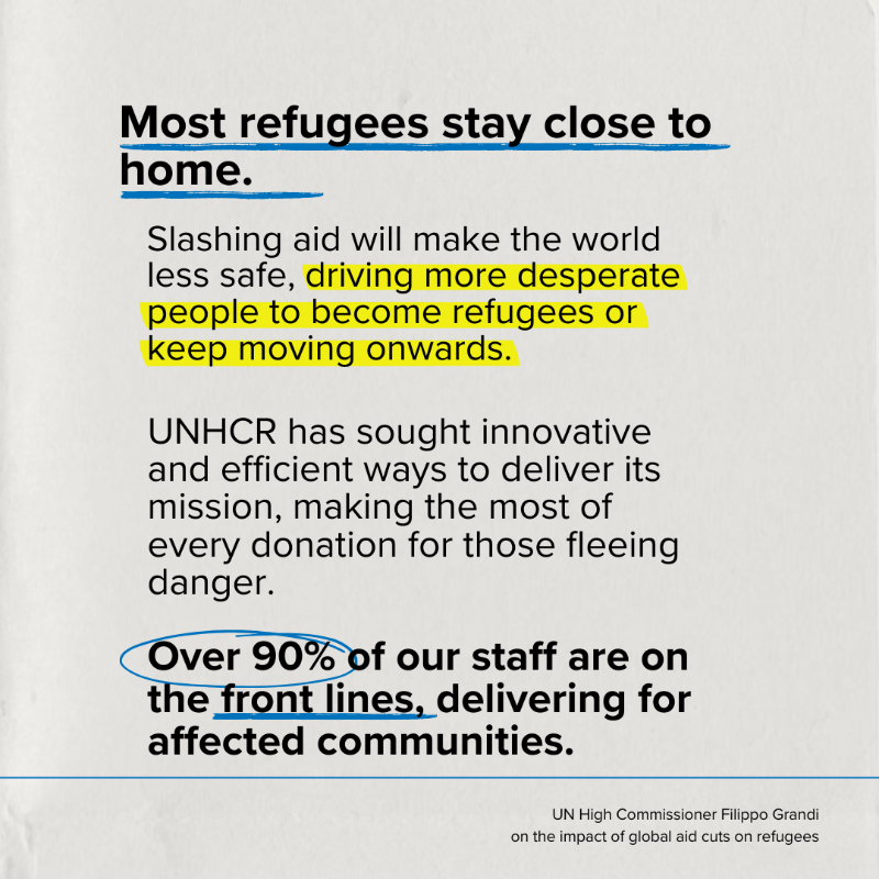 Refugees's tweet photo. Now is the time for solidarity, not retreat.

UN High Commissioner @FilippoGrandi on the impact of global aid cuts on refugees.

Statement: https://t.co/d9TMKnWJs0