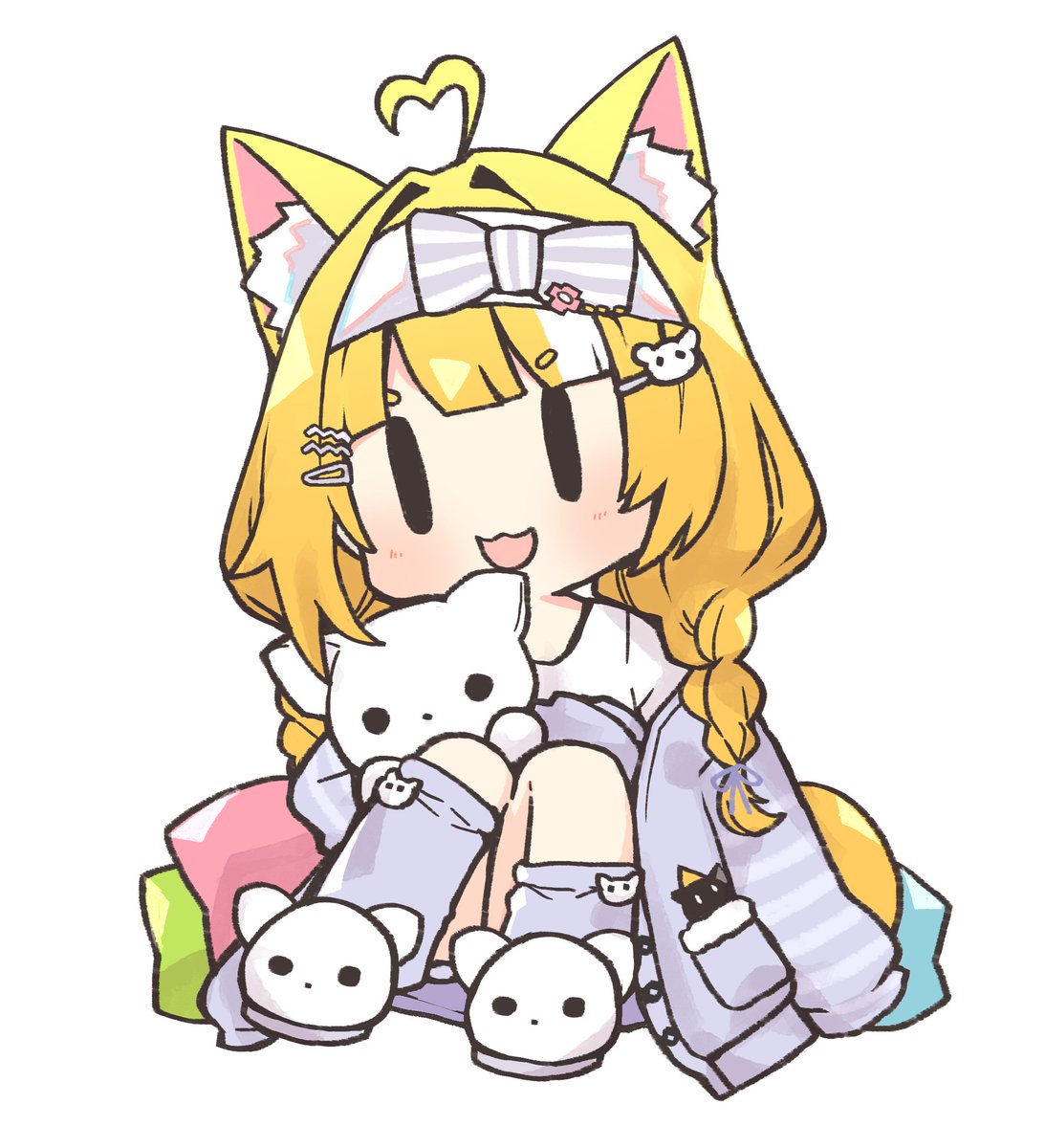 「大丈夫だよ、無理せずお布団にくるまっててね 」|メルベル🐱💛滅菌Vtuberのイラスト