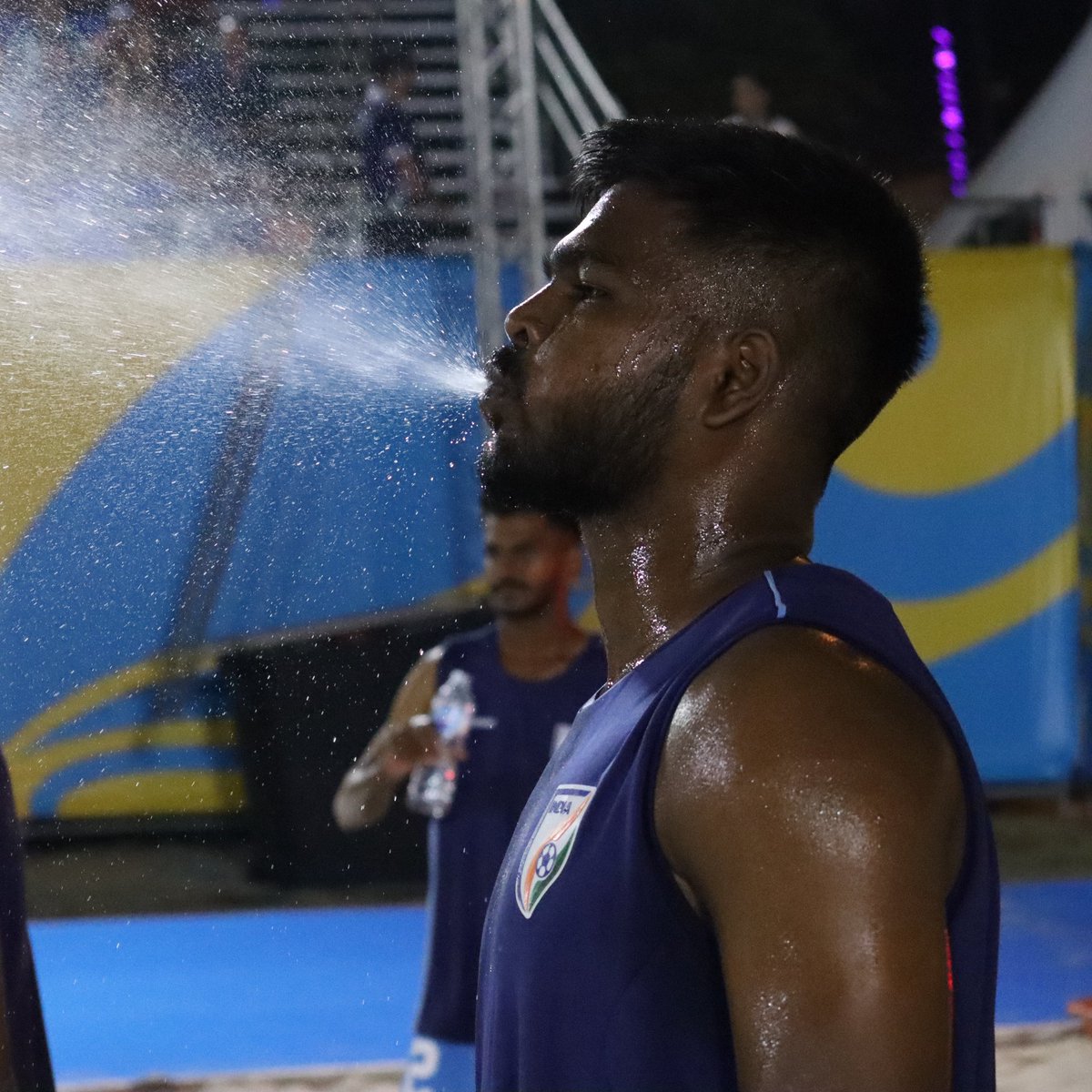 IndianFootball's tweet photo. Some hi-flying warmups ⚡

#ACBeachSoccer2025 #THAvIND #IndianFootball ⚽️ https://t.co/hbEdbQrb0O