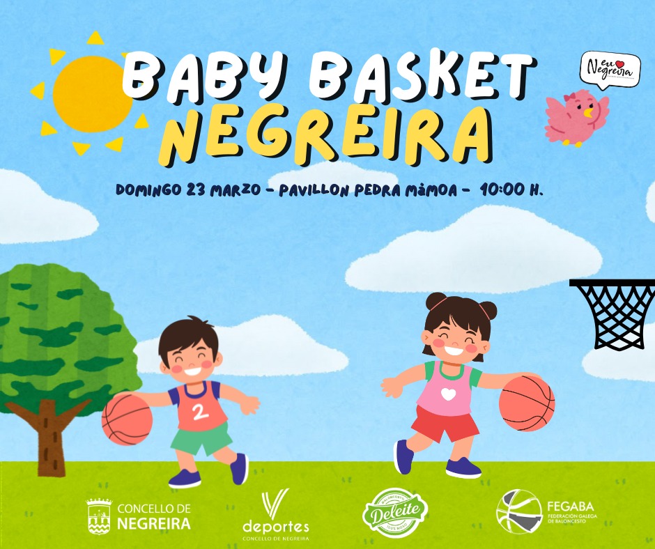 🏀Un total de 14 equipos de 1º e 2º de primaria (2017-2018) desfrutarán este domingo das dúas pistas instaladas para este evento no pavillón de Pedra Mamoa. 

#babybasket  #negreira