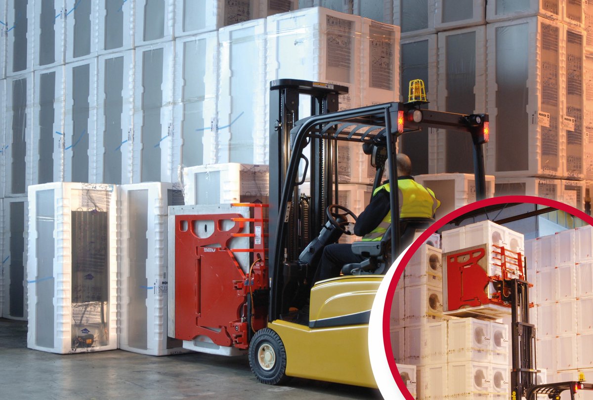 𝗠𝗮𝘅𝗶𝗺𝗶𝘇𝗲 𝗽𝗲𝗿𝗳𝗼𝗿𝗺𝗮𝗻𝗰𝗲, 𝗺𝗶𝗻𝗶𝗺𝗶𝘇𝗲 𝗲𝗳𝗳𝗼𝗿𝘁.
Designed to meet the specific needs of major home appliance manufacturers, the #Bolzoni carton clamp is the ultimate solution for effortlessly stack and store quickly, saving both time and space.