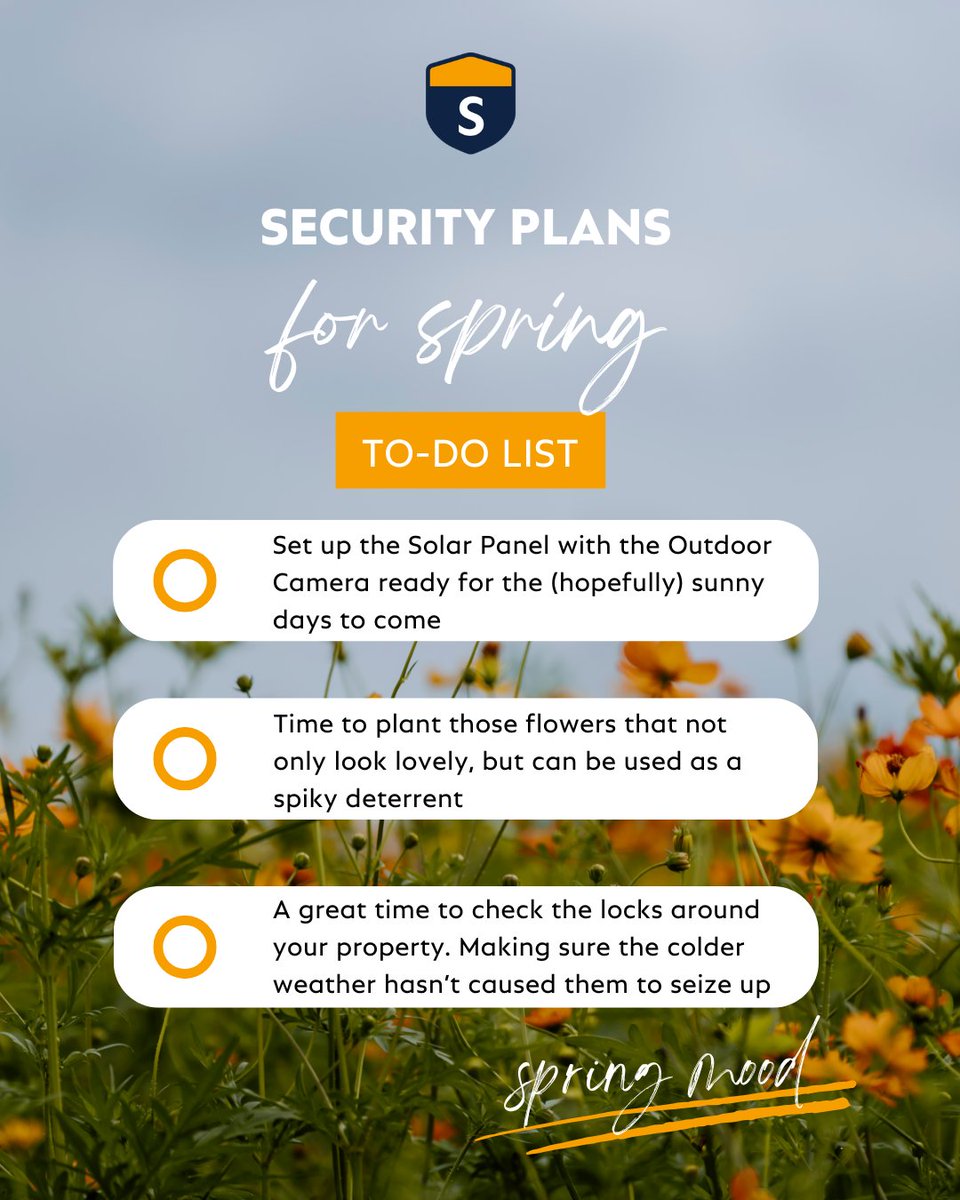Spring is HERE and so is our spring security plan 📋🌷