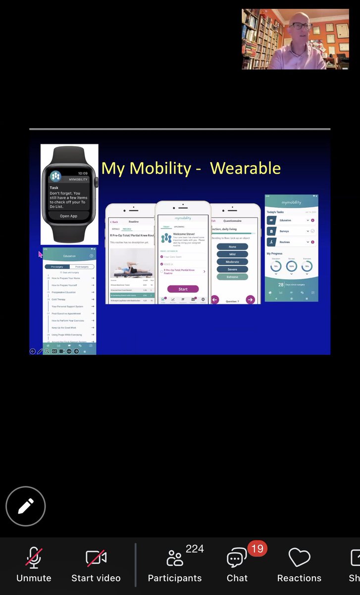 MidlandOrth's tweet photo. ✅ Another unusual yet fantastic zoom with Marcus Green, who gave a thought provoking talk:”Activity, Apps &amp; AI. Rehabilitation for the knee replacement patient.”
Our remaining term dates until Easter: 
https://t.co/0vJ7bOJSmg
Or email: michelle@midlandorthopaedicpractice.co.uk https://t.co/CjHIANsjAB