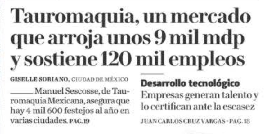 ⚠️ Sin consulta ni análisis serio de por medio, acaban con las corridas de toros en CDMX. ¿También van a cerrar el rastro donde a diario sacrifican redes? ¿Quién se hará cargo de la derrama económica que se perderá?

<a href="/Milenio/">Milenio</a>