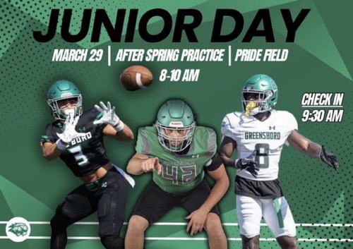 Junior day invite! <a href="/coachglass52/">Joe Glass</a> <a href="/CoachJBurt/">Coach Burton</a> #OnTheRise