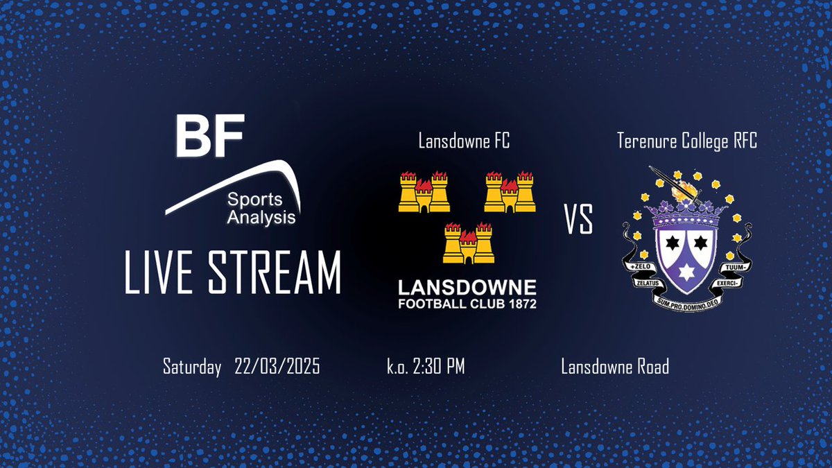 BF Sports Analysis (@bfsportanalysis) on Twitter photo ‼️WE'RE BACK‼️
After a long break in the #EnergiaAIL we're back to streaming 2⃣ HUGE games this weekend!
At College Park <a href="/DUFCRUGBY/">DUFC Rugby</a> take on <a href="/HighfieldRFC/">Highfield RFC</a>
youtube.com/live/lMj6Mmz60…
On the Aviva back pitch, <a href="/LansdowneFC/">Lansdowne FC</a> play <a href="/terenurerugby/">Terenure College RFC</a>
youtube.com/live/2np_K-wv5…
<a href="/theclubscenepod/">The Club Scene Podcast</a> ‼️WE'RE BACK‼️
After a long break in the #EnergiaAIL we're back to streaming 2⃣ HUGE games this weekend!
At College Park <a href="/DUFCRUGBY/">DUFC Rugby</a> take on <a href="/HighfieldRFC/">Highfield RFC</a>
youtube.com/live/lMj6Mmz60…
On the Aviva back pitch, <a href="/LansdowneFC/">Lansdowne FC</a> play <a href="/terenurerugby/">Terenure College RFC</a>
youtube.com/live/2np_K-wv5…
<a href="/theclubscenepod/">The Club Scene Podcast</a>