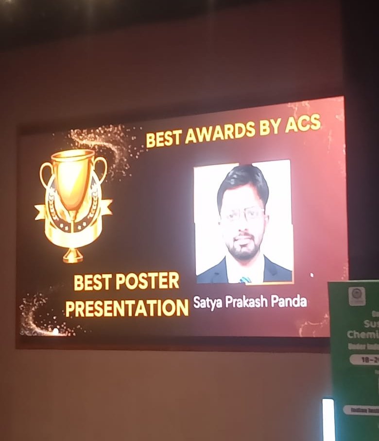 SMLab_IITJ's tweet image. Had a great time at SCC-III conference 2025 @ChemistryIITI. Dr. @SM_IITJ gave an excellent talk on our recent research, while Satya and Karan presented their work through posters. Many congratulations to Satya for winning Best Poster Presentation Award🎉. @panda9685 @p22cy005