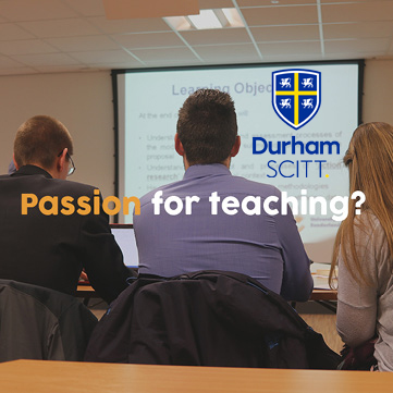 Durham SCITT (@durhamscitt) on Twitter photo Thinking of teaching? Think Durham SCITT. We offer secondary and primary training, as well as an apprenticeship route. Why not get in touch and find out more about the courses we offer and how we can support your journey to Qualified Teacher Status.
info@durhamscitt.co.uk Thinking of teaching? Think Durham SCITT. We offer secondary and primary training, as well as an apprenticeship route. Why not get in touch and find out more about the courses we offer and how we can support your journey to Qualified Teacher Status.
info@durhamscitt.co.uk