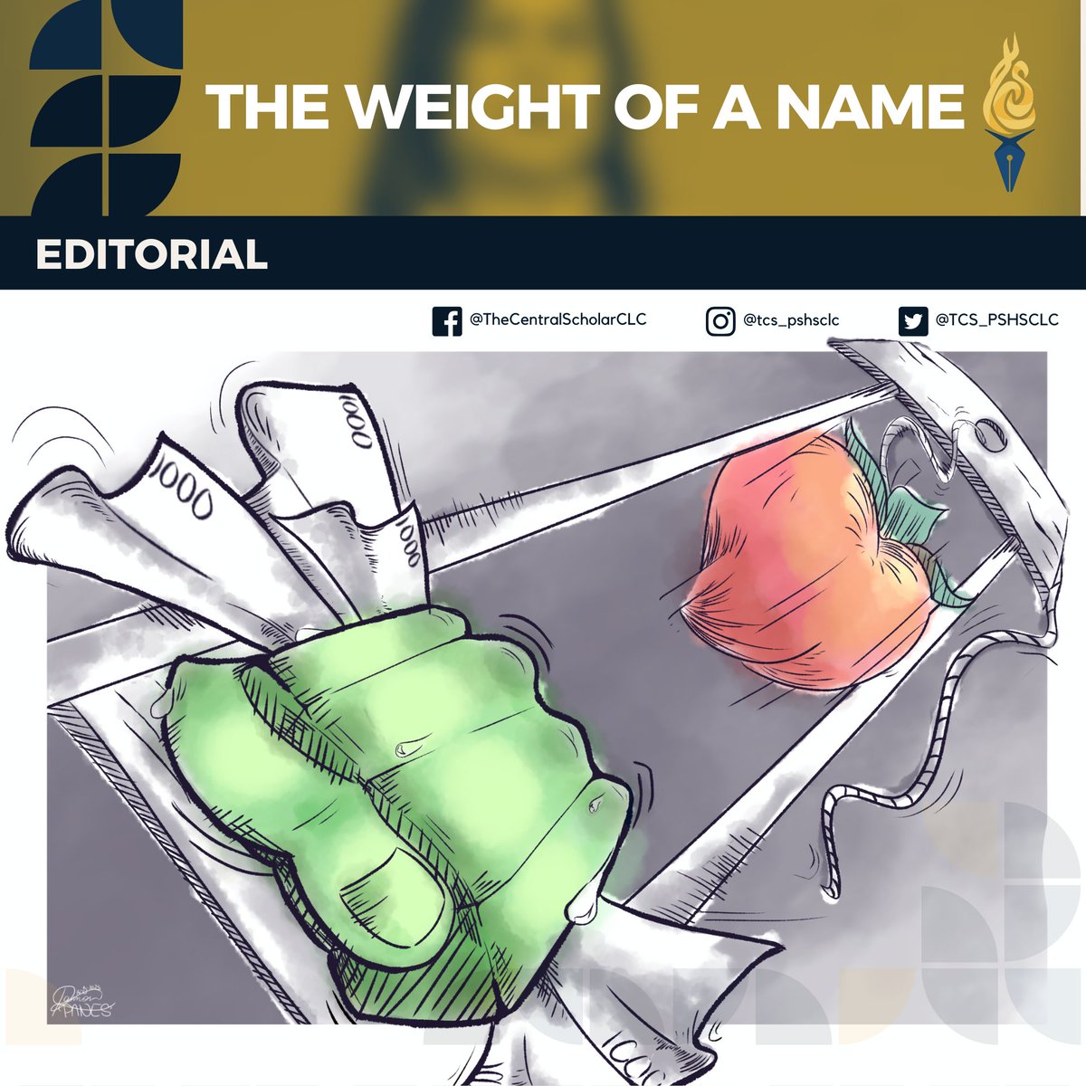#EDITORIAL | The Weight of a Name

Pub by: Druce Gutierrez

Read the full article below: tinyurl.com/TCS-Editorial-…