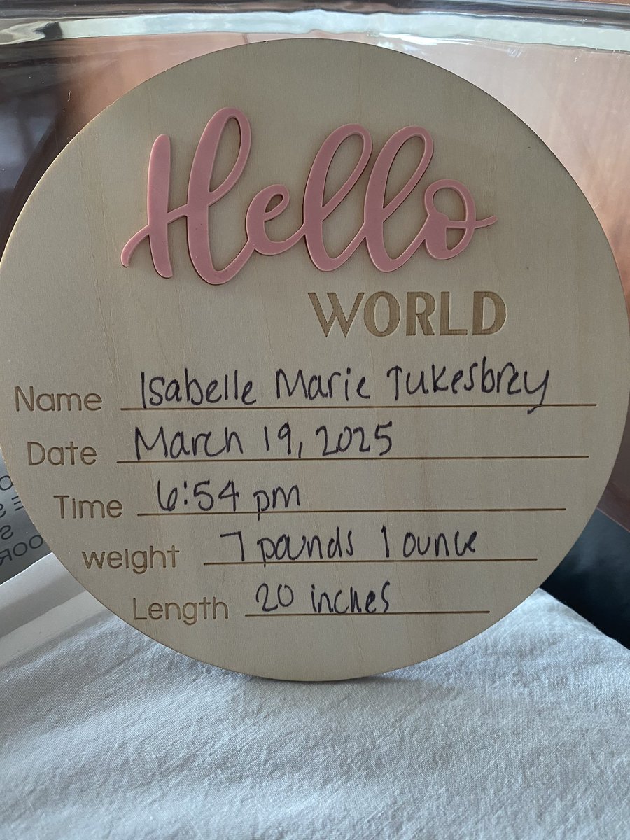 Welcome Isabelle Marie Tukesbrey to the world! What a miracle; everybody is happy &amp; healthy. A girl dad x2. God is so GREAT! Psalms 37:4.