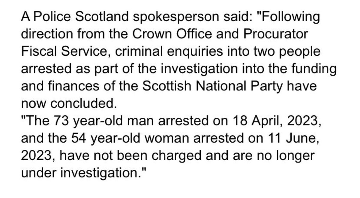 Breaking: Nicola Sturgeon and Colin Beattie no longer under investigation as part of Operation Branchform

<a href="/LBC/">LBC</a> <a href="/LBCNewsScot/">LBC News Scotland</a>