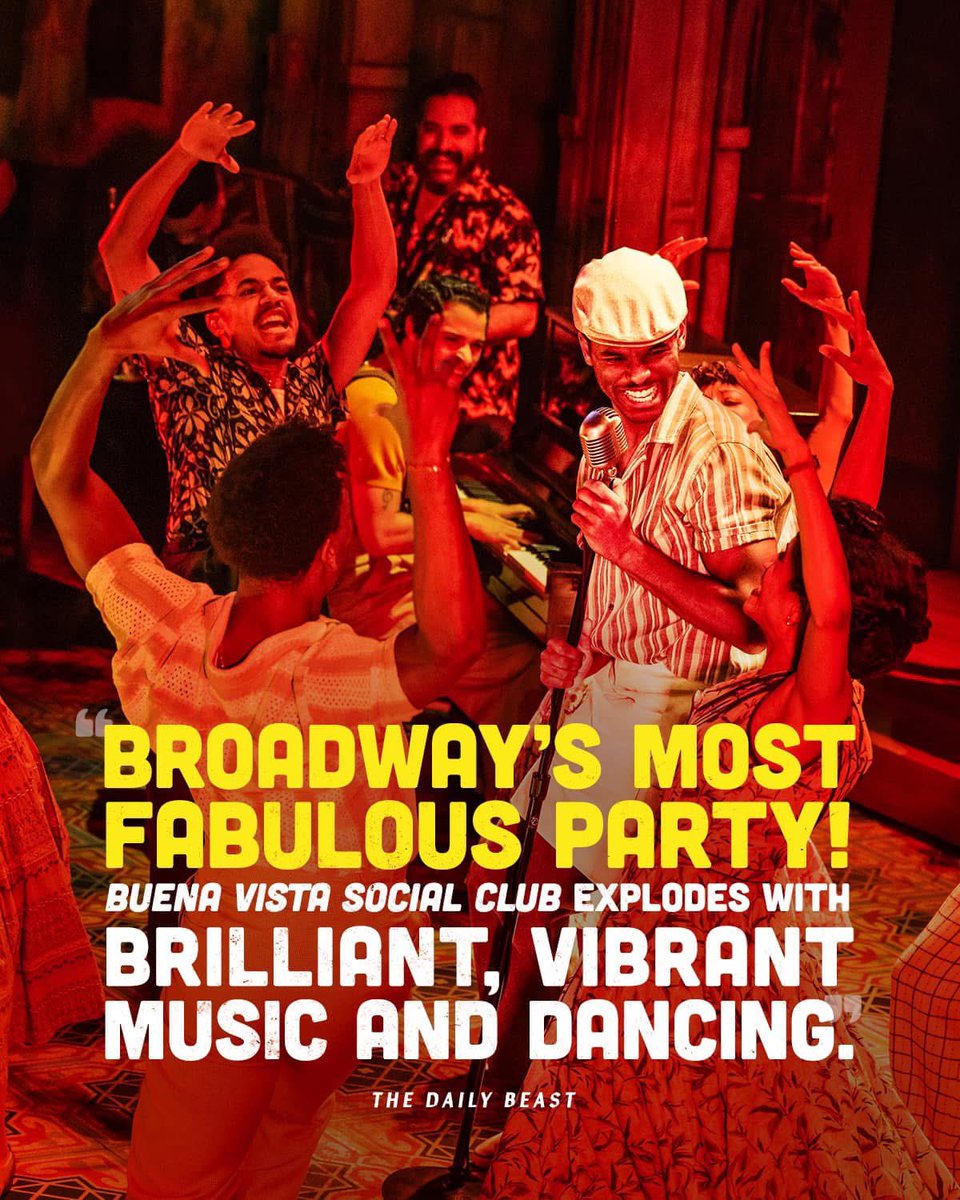 rgnewman's tweet photo. Proud to be on the producing team for the moving and exuberant new Broadway musical! #Cuba #broadway @buenavistashow https://t.co/c6WCeqavps
