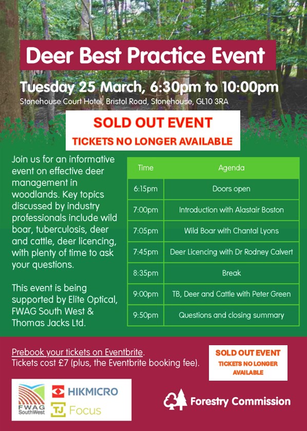 Really pleased to say we have a full house.Thanks to all those who have booked to attend the event.