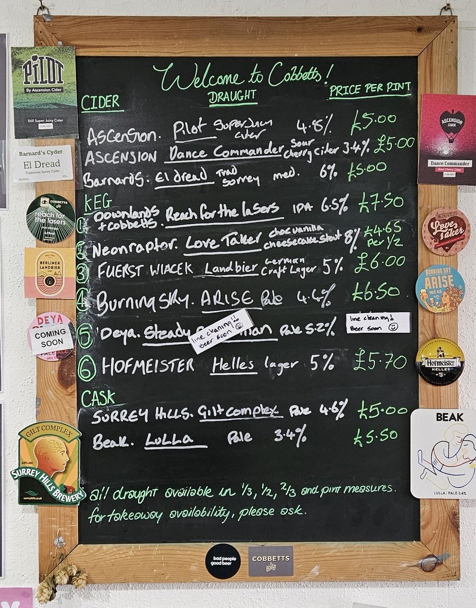 Cobbetts Beer Board (@beerblackboard) on Twitter photo 