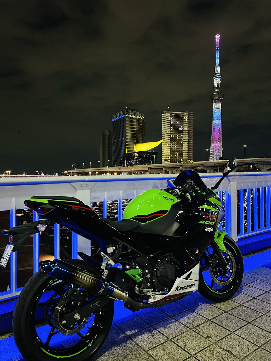 仕事早く終わったからフラっとお出かけ🛵
 #バイク好き  #ツーリング  #NINJA400   #バイク友達