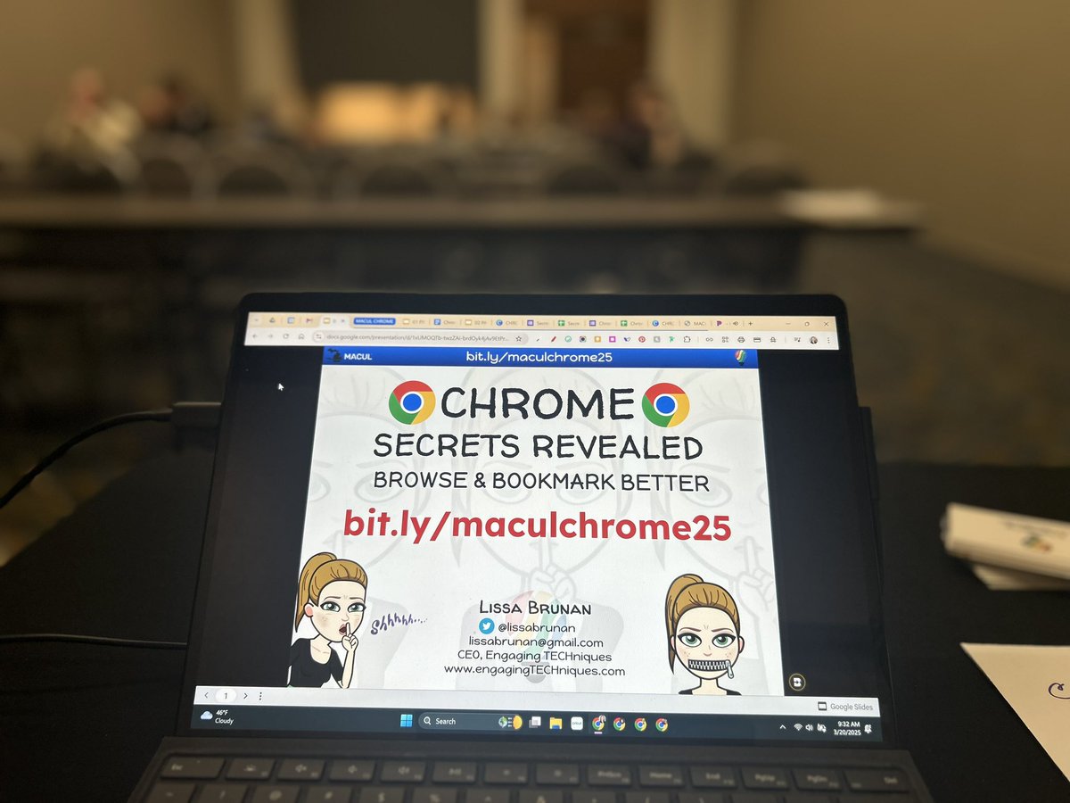LissaBrunan's tweet photo. 👉🏼 The fun begins at 10am in 140B at #MACUL25! 🥰 Time to control those TABS!!! Learning is such a prize…but there will be prizes, too!!!! 🎁 https://t.co/AzFwiGkIS7