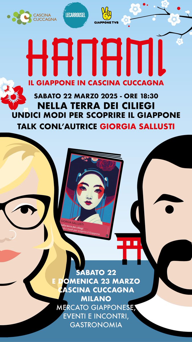 GiapponeTvb's tweet photo. È un grande onore per me intervistare @georgienonfa Sabato alle 18:30 durante l'evento "Hanami il Giappone in Cascina Cuccagna" a Milano.
Posso farti domande bizzarre? 😅
Siete tutti invitati! ✌️🌸🇯🇵
#giappone #bookcity #hanami
#Milano #ilovejapan #giorgiasallusti #giapponetvb https://t.co/9pZfbOoXXP