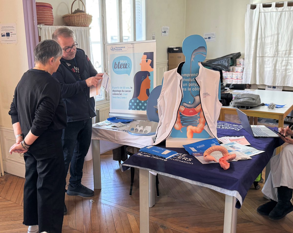 Assurance Maladie du Val-de-Marne (CPAM) (@cpam94) on Twitter photo 🔵Mars Bleu | Aujourd’hui, la CPAM du Val-de-Marne est au <a href="/Secourspop94/">Secours Populaire 94</a> de <a href="/VilleVillejuif/">Ville de Villejuif</a> avec le <a href="/CRCDC_IDF/">Dépistage des cancers en Ile-de-France</a> pour parler dépistage du cancer colorectal.
✅Un test gratuit, simple et rapide pour les 50-74 ans ! 🔵Mars Bleu | Aujourd’hui, la CPAM du Val-de-Marne est au <a href="/Secourspop94/">Secours Populaire 94</a> de <a href="/VilleVillejuif/">Ville de Villejuif</a> avec le <a href="/CRCDC_IDF/">Dépistage des cancers en Ile-de-France</a> pour parler dépistage du cancer colorectal.
✅Un test gratuit, simple et rapide pour les 50-74 ans !