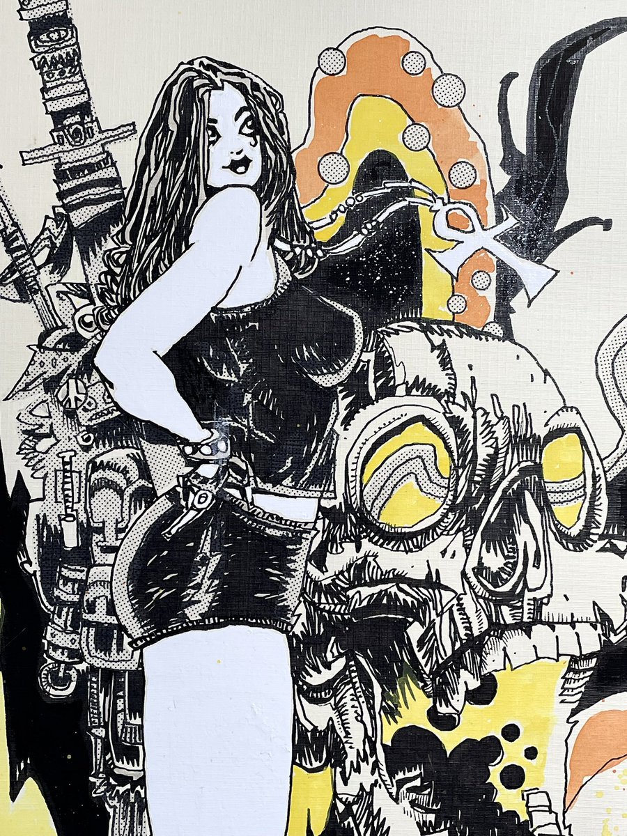 JimMahfood's tweet photo. Death comes fully armed. 
💀💀💀
#death #mixedmedia #armed #skull #endless #horror #funk #psychedelic #visualfunk #foodone #jimmahfood https://t.co/YghuYlXGxu