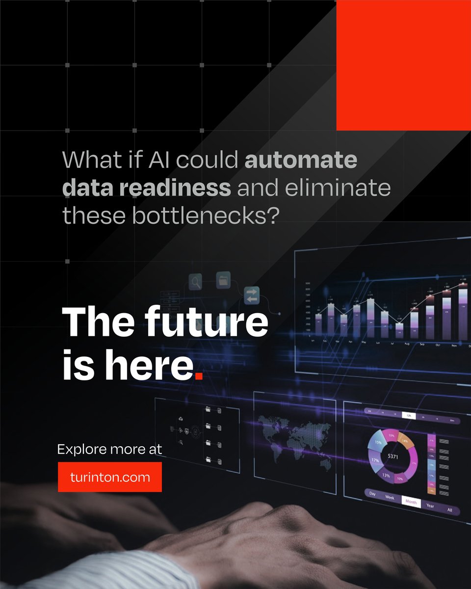 turinton's tweet image. 🚨 40% of business initiatives fail due to bad data. Time lost, revenue missed, compliance at risk. What if AI could automate data readiness & eliminate these bottlenecks? The future is here. 👉 turinton.com #AIForData #BusinessEfficiency #TurintonAI