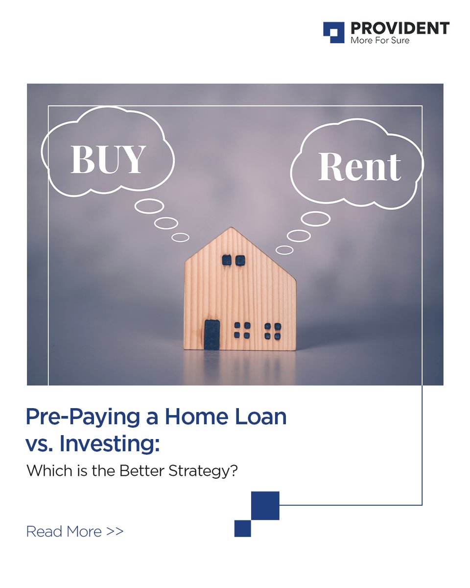 Every rupee counts when securing your financial future. Should you pre-pay your home loan or invest for higher returns? This blog breaks down both strategies. 

Click the link to know more providenthousing.com/.../pre-paying…

#ProvidentHousing #MoreForSure