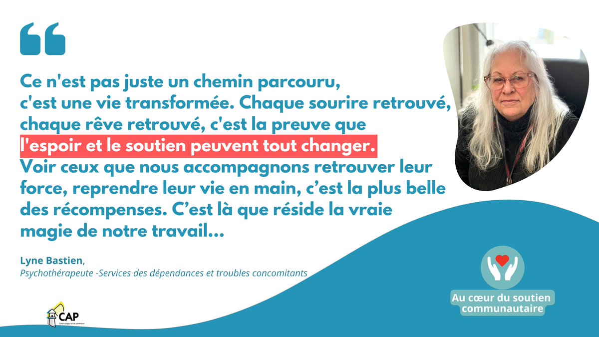 " Il y a une dizaine d'années, une jeune fille est venue chercher de l'aide, perdue dans un chemin de survie. Récemment, elle m’a envoyé un message pour me remercier et me partager que l’accompagnement qu’elle a reçu l’a non seulement aidée à surmonter des épreuves, mais l’a