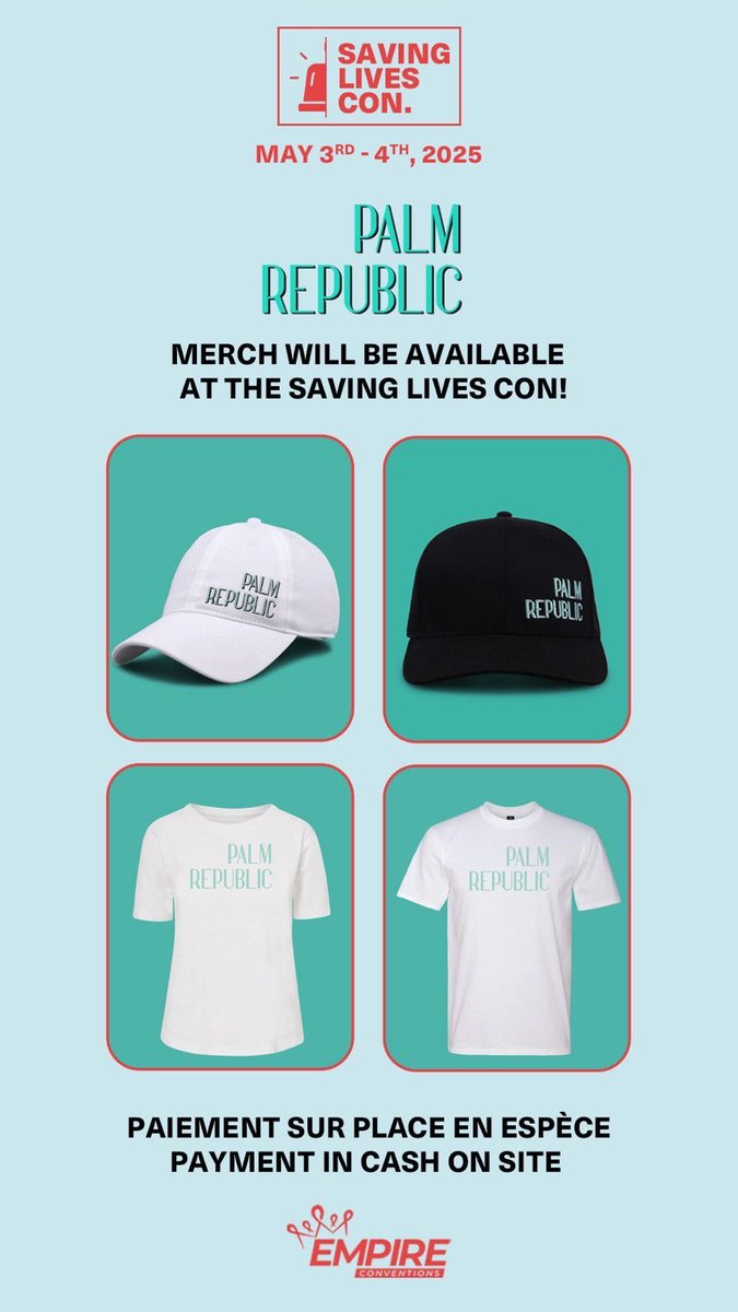 For those of you coming to Paris. I’ve been allowed to bring <a href="/PalmRepublicRum/">Palm Republic</a> merch! Hopefully I have enough! Can’t wait