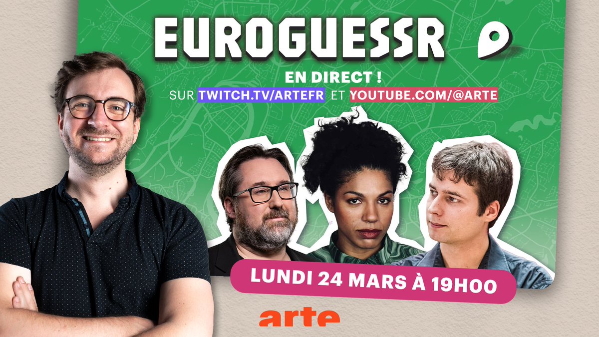 Lundi on est de retour avec la team sur Euroguessr !

On parlera politique &amp; actualités européenne avec nos invités créateurs, suivi d'une nouvelle session d'Europartie, le JdR où nos invités deviennent députés européens le temps d'une loi et font souffrir le juriste en moi.