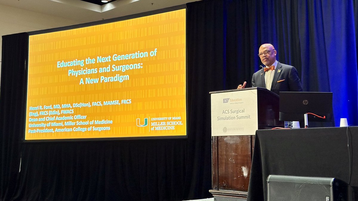 American College of Surgeons (@amcollsurgeons) on Twitter photo Keynote speaker <a href="/HenriFordMD/">Henri R. Ford, MD, MHA, FACS, FRCS(Eng), FAAP</a>! 🙌
<a href="/umiamimedicine/">Miller Medicine</a> #ACSsim Keynote speaker <a href="/HenriFordMD/">Henri R. Ford, MD, MHA, FACS, FRCS(Eng), FAAP</a>! 🙌
<a href="/umiamimedicine/">Miller Medicine</a> #ACSsim